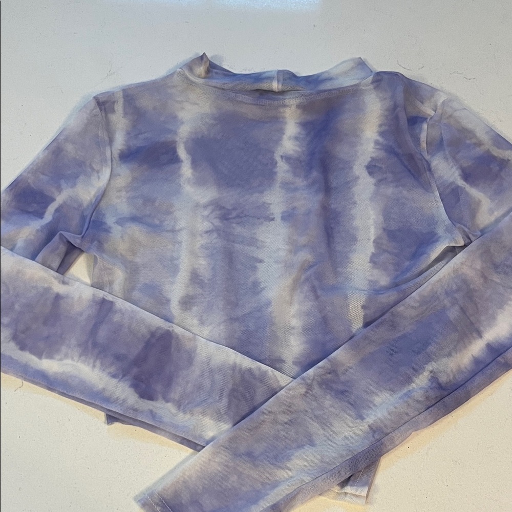PrettyLittleThing Purple Tie-Dye Long Sleeve Top